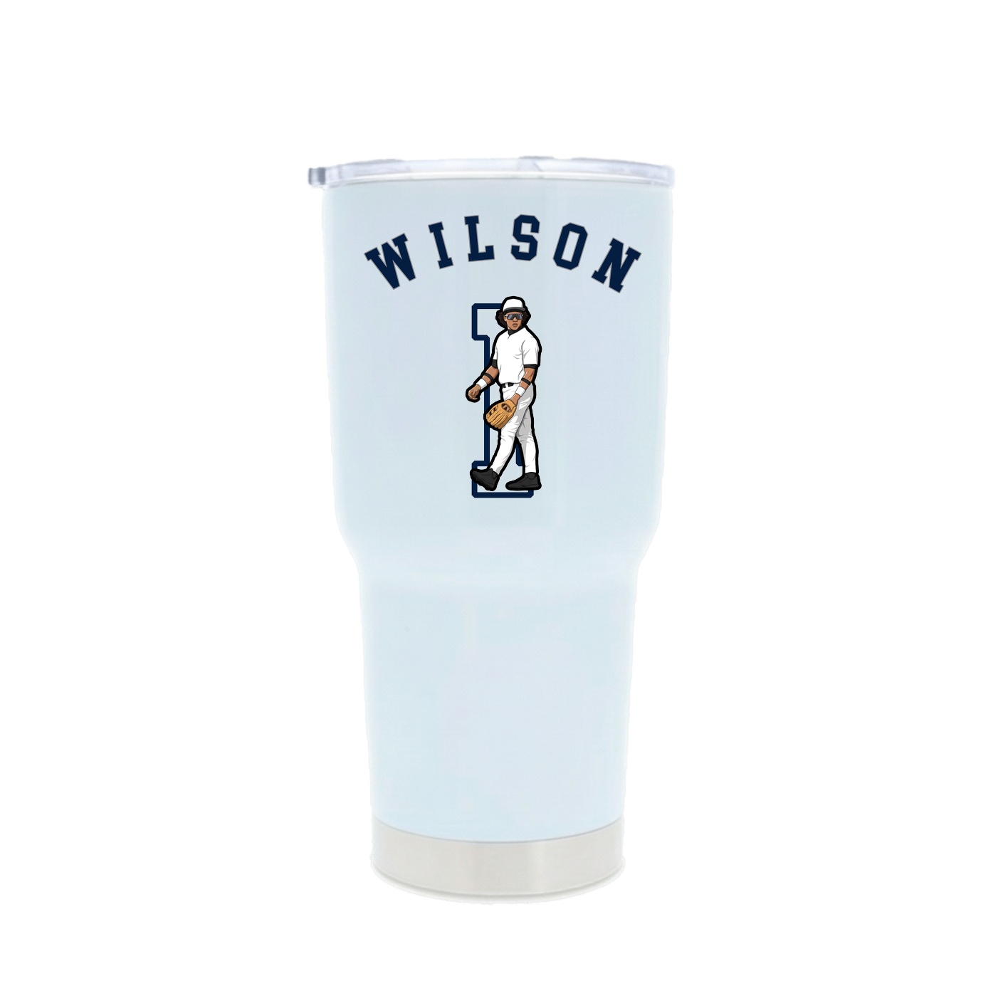 30oz Stainless Steel Tumbler — Shirsey Arch in White