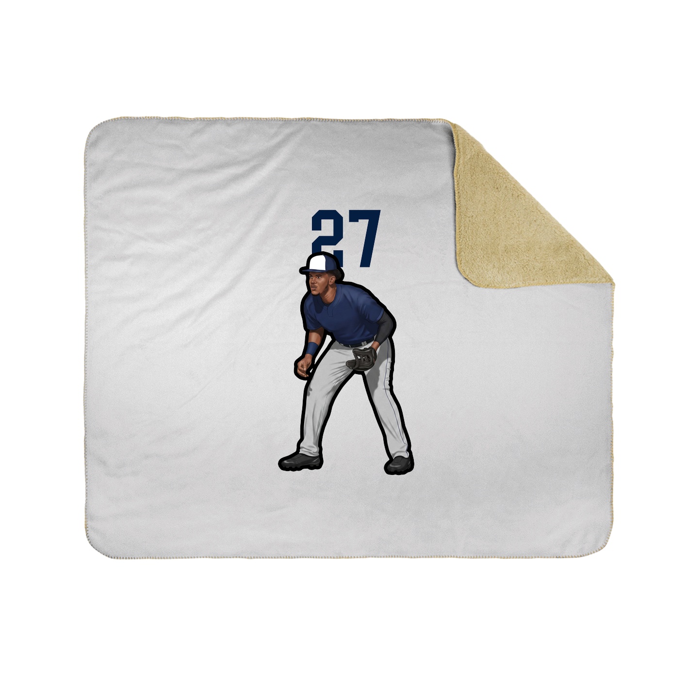 Throw Blanket — Number Top in White