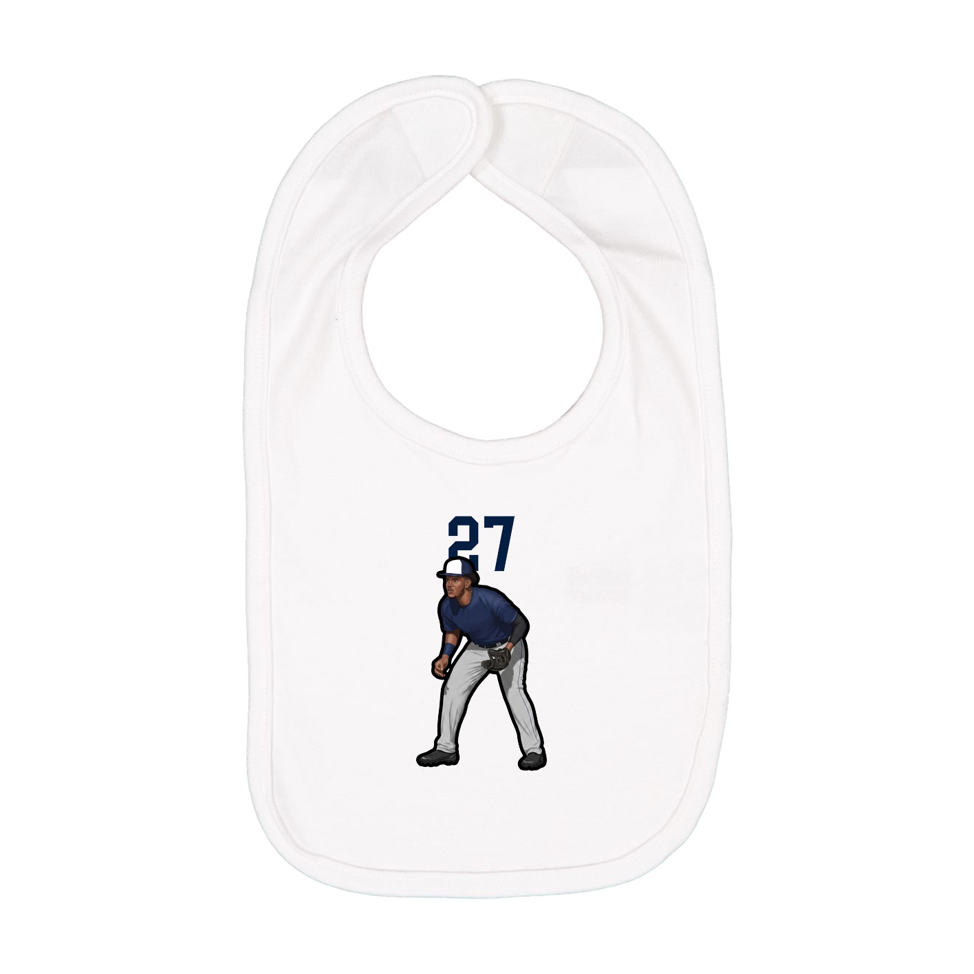 Infant Bib — Number Top in White