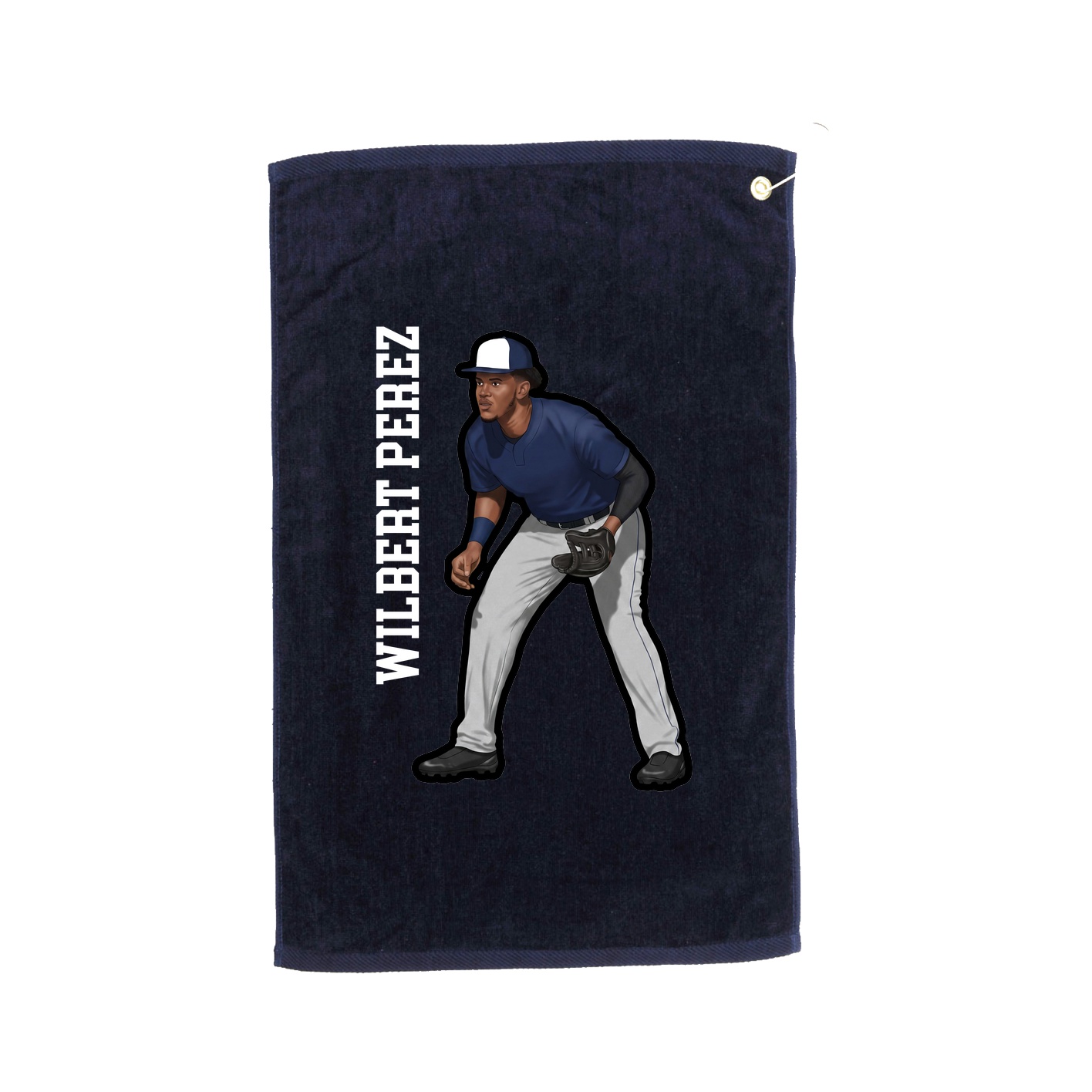 Golf Towel — Name Vertical in Navy