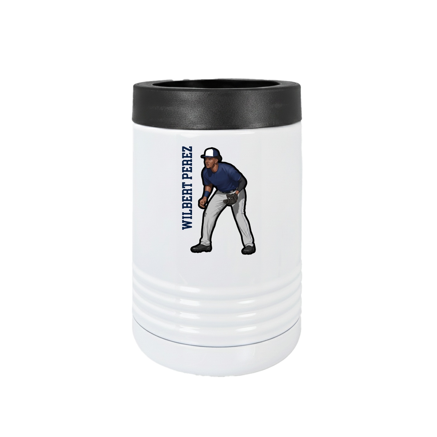 Beverage Holder — Name Vertical in White