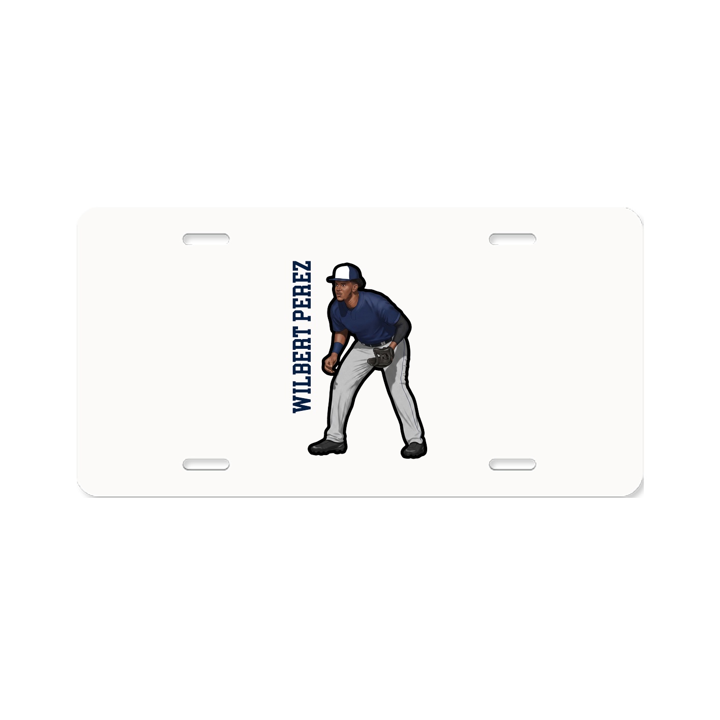License Plate — Name Vertical in Classic