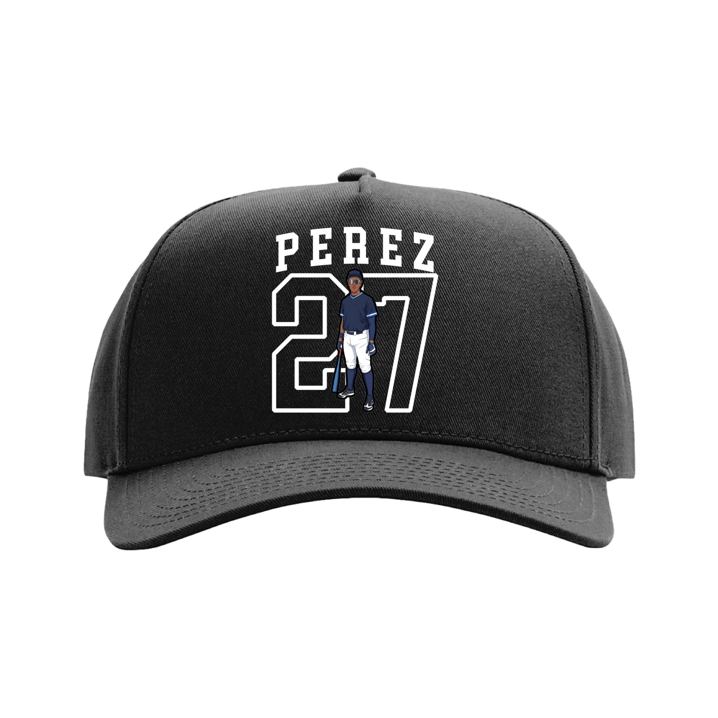 Full Fabric Five-Panel Champ Cap — Shirsey in Black