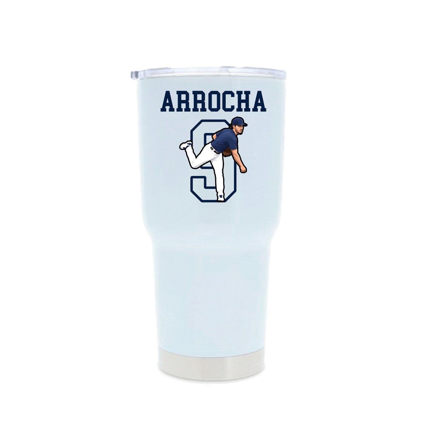 30oz Stainless Steel Tumbler — Shirsey in White