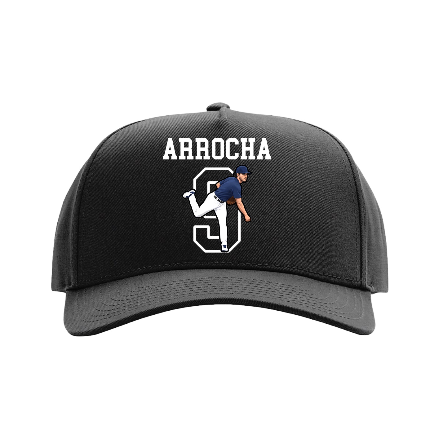 Full Fabric Five-Panel Champ Cap — Shirsey in Black