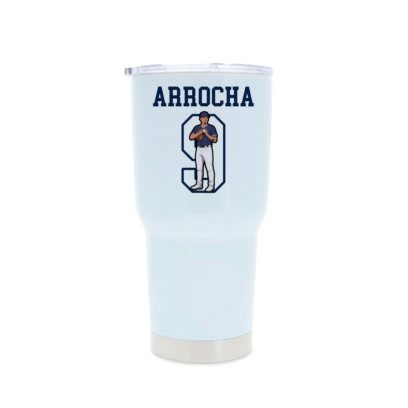 30oz Stainless Steel Tumbler — Shirsey in White