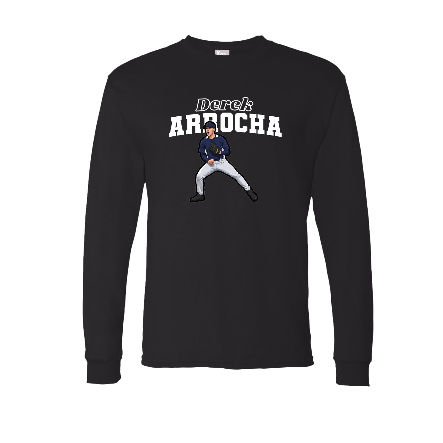 Long Sleeve Tee — Name Arch in Black