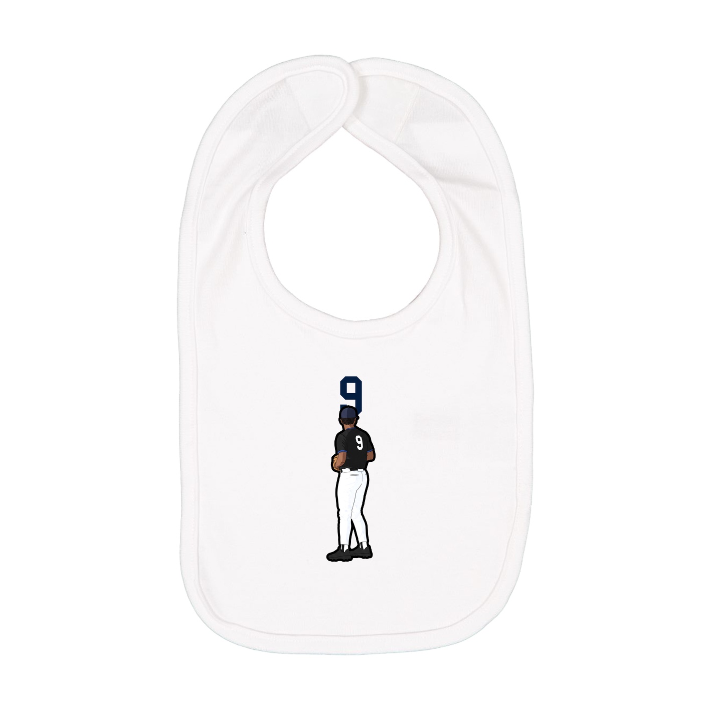 Infant Bib — Number Top in White