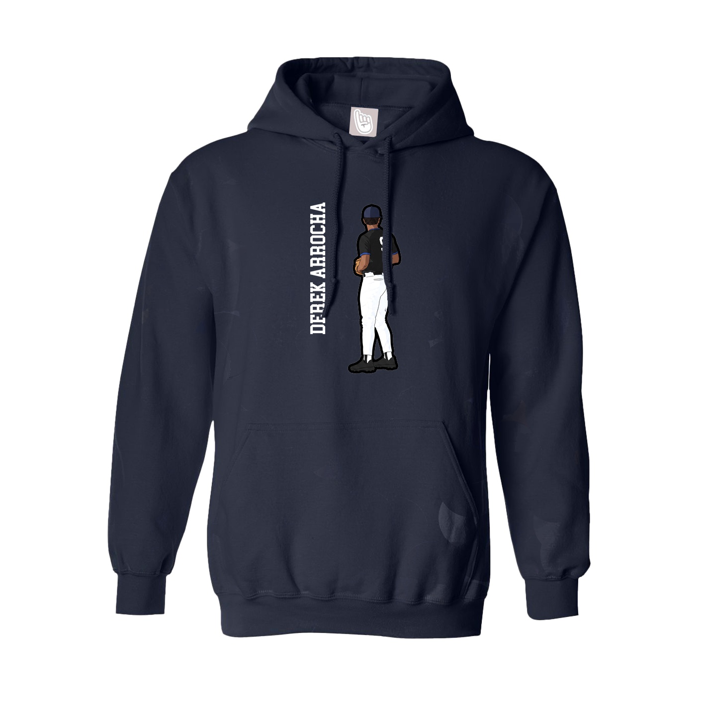 Youth Hoodie — Name Vertical in Navy