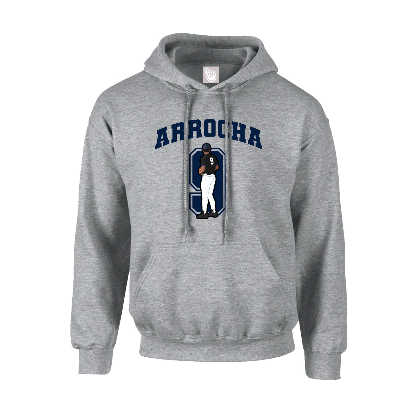 Youth Hoodie — Number in Grey