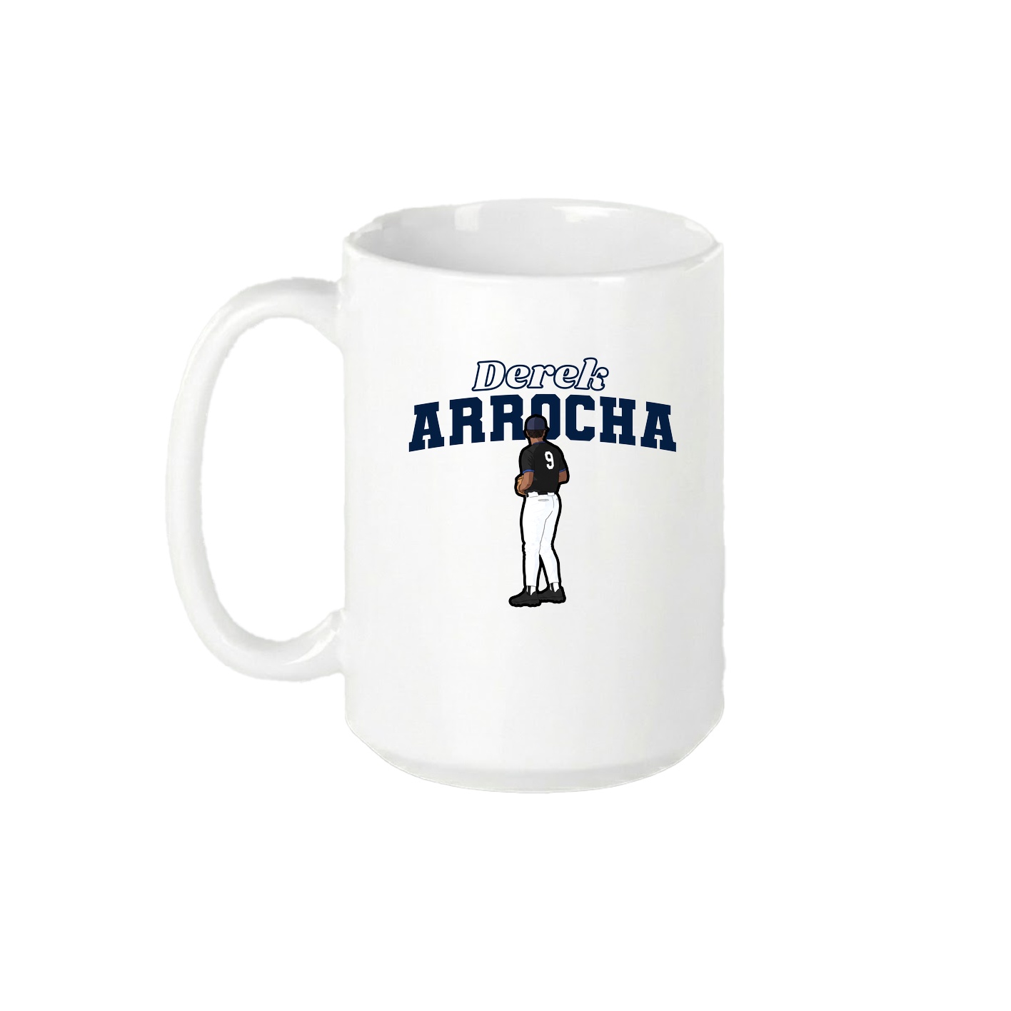 15oz Coffee Mug — Name Arch in White