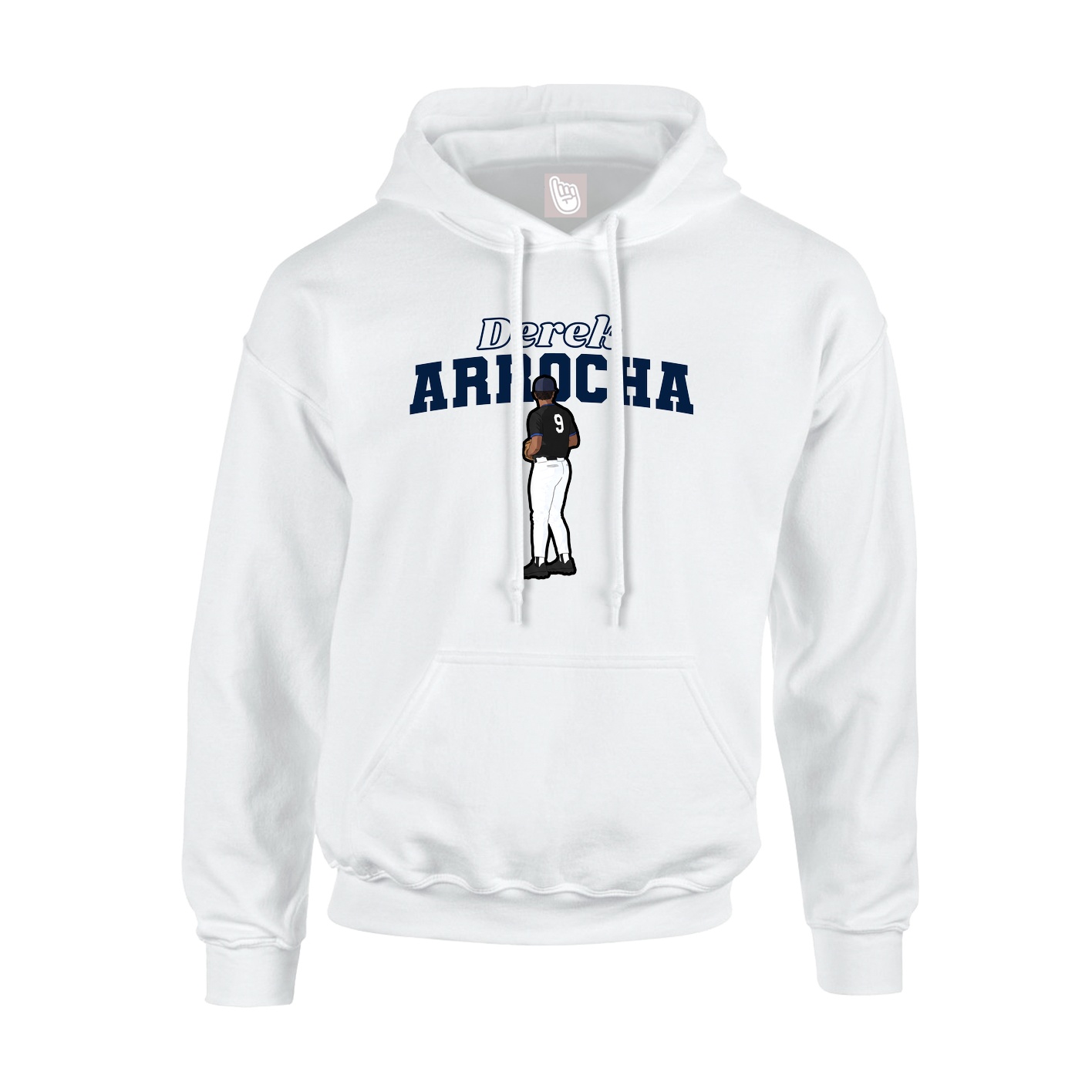 Hoodie — Name Arch in White