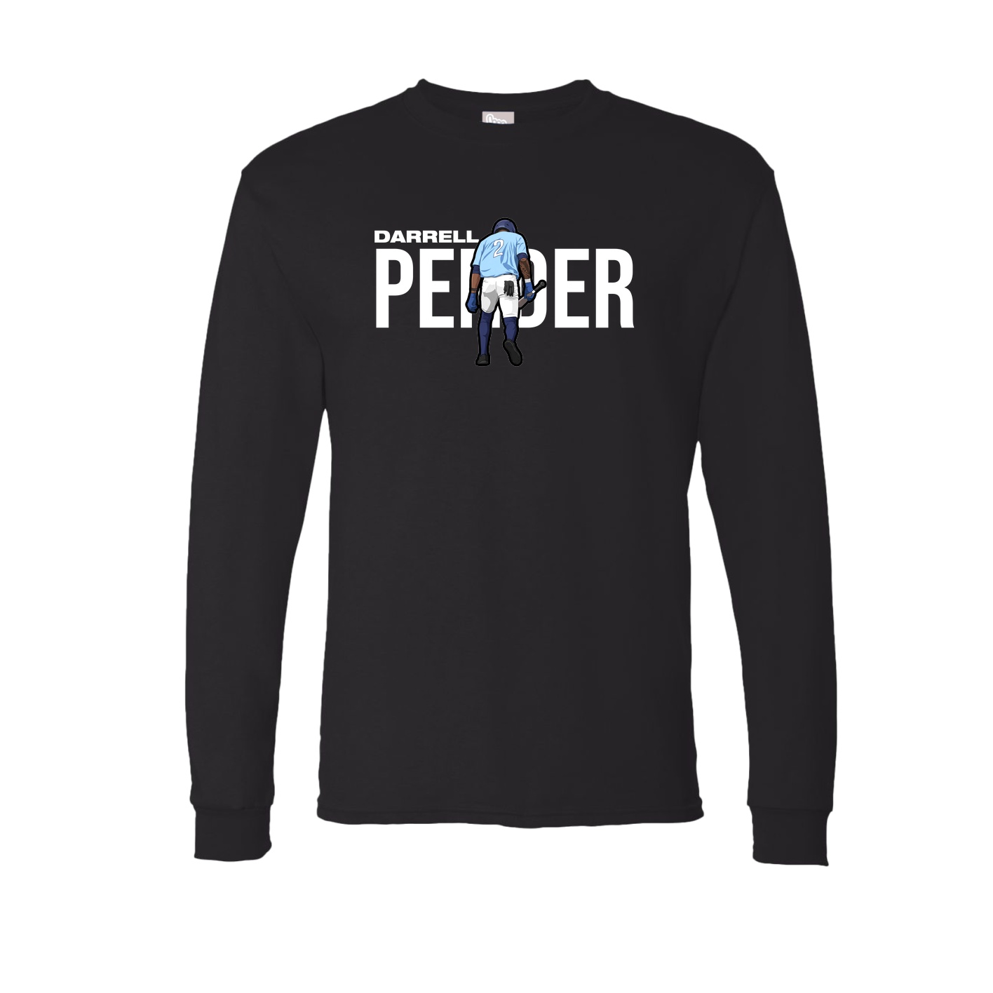 Long Sleeve Tee — Player Name in Black