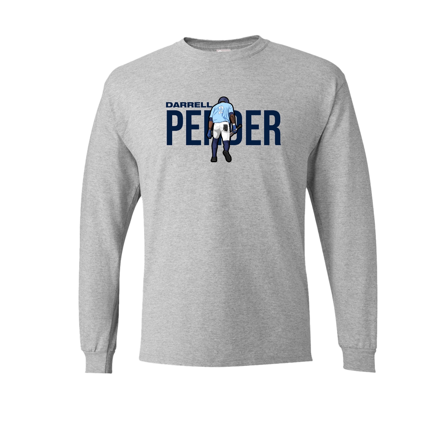 Long Sleeve Tee — Player Name in Grey