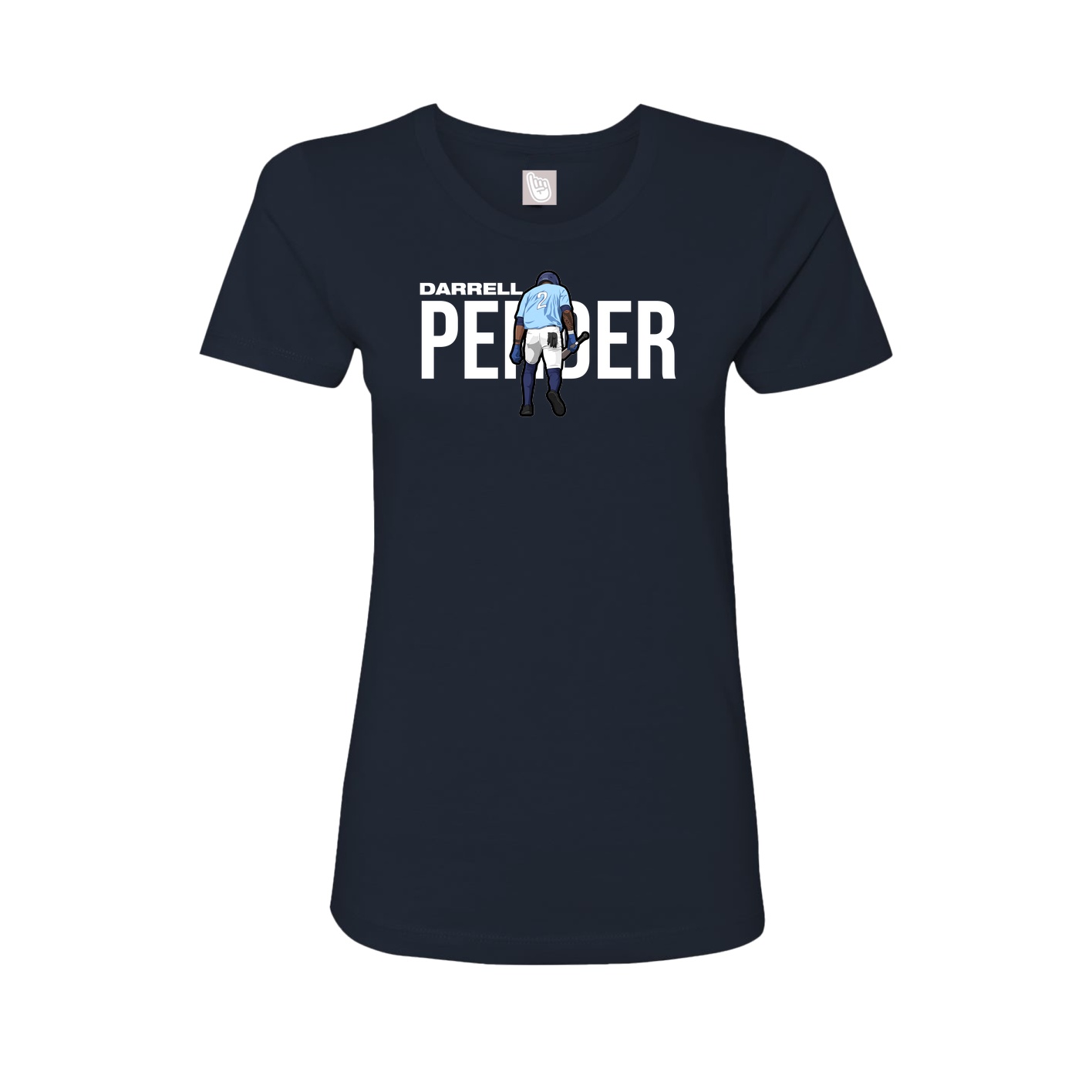 Fitted Women's Tee — Player Name in Navy
