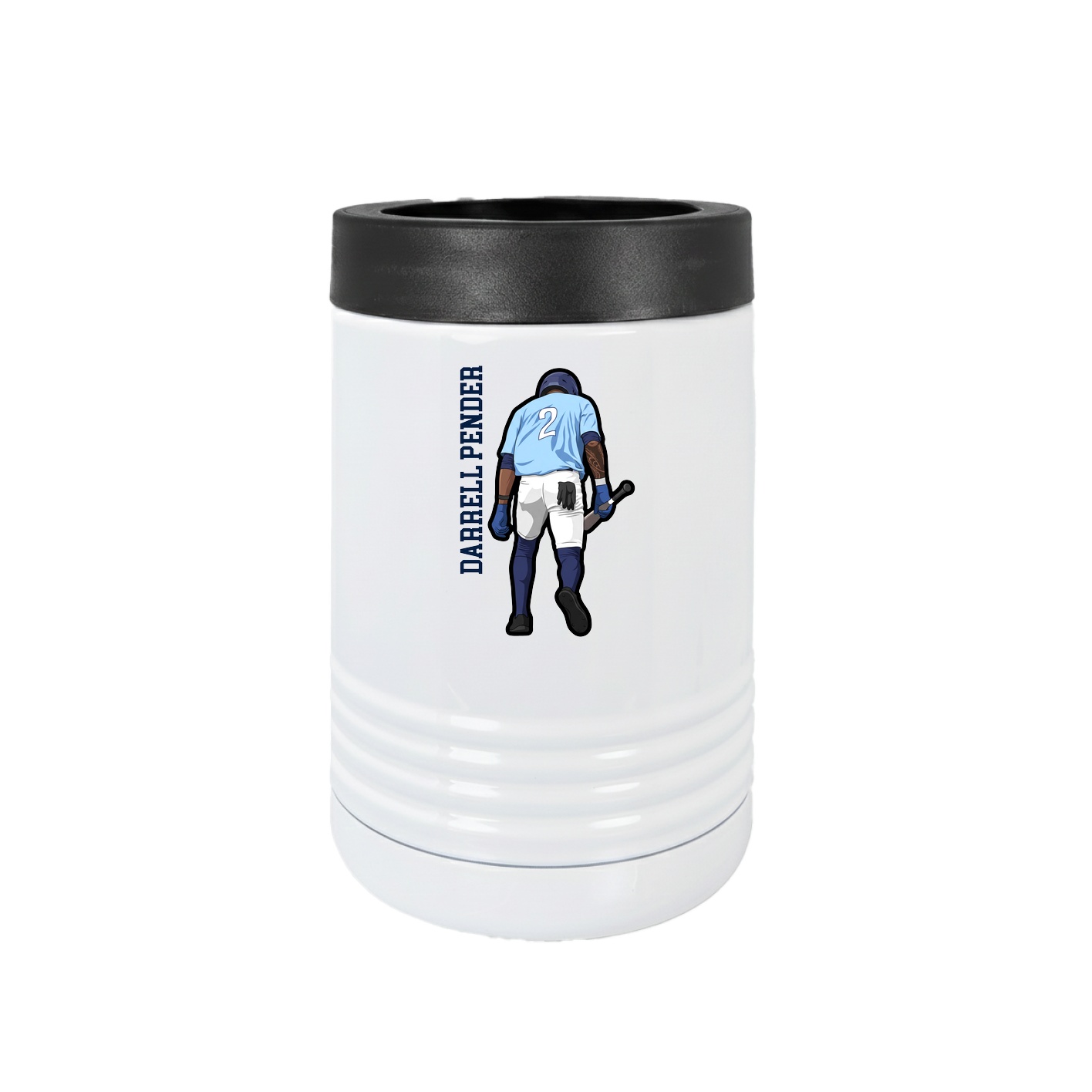 Beverage Holder — Name Vertical in White