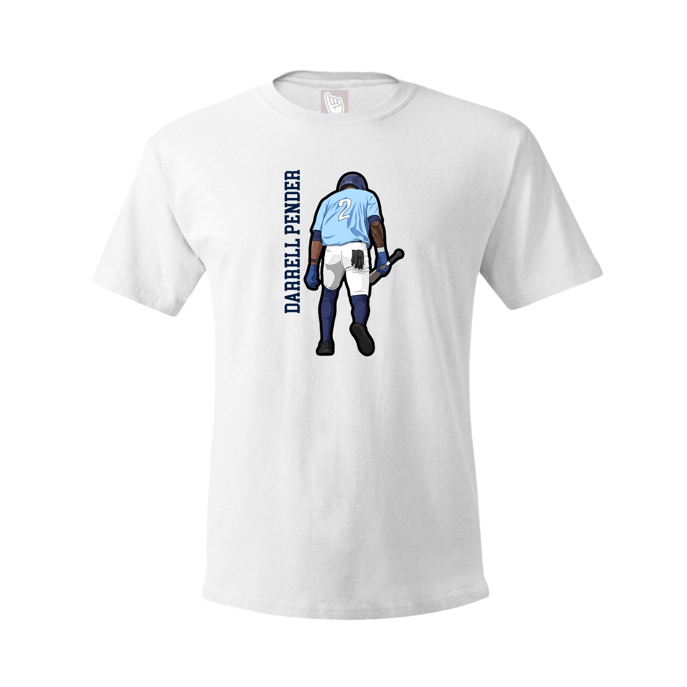 Youth Tee — Name Vertical in White