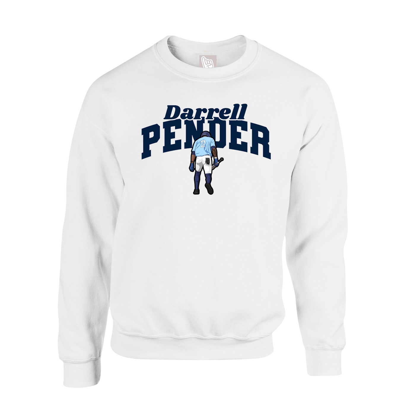 Fleece Crew — Signature Arch in White
