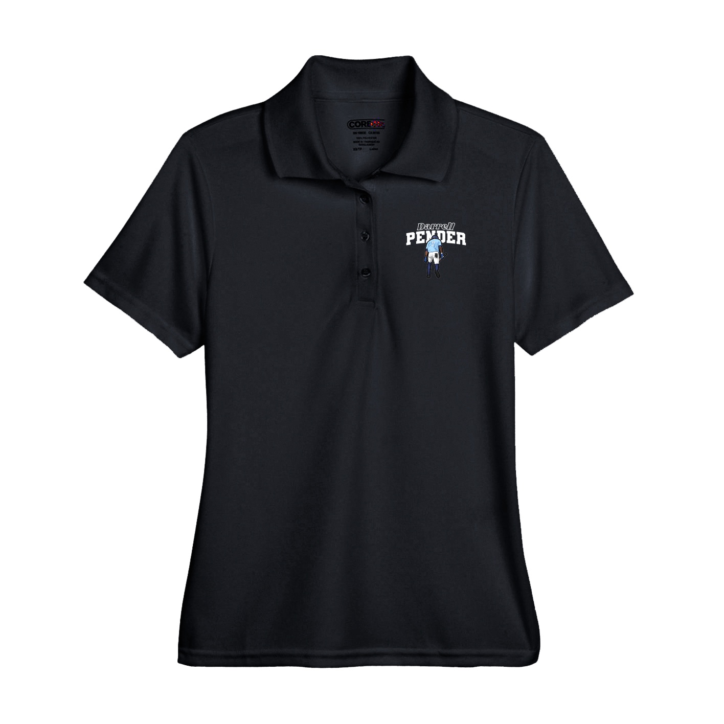 Performance Polo — Name Arch in Black