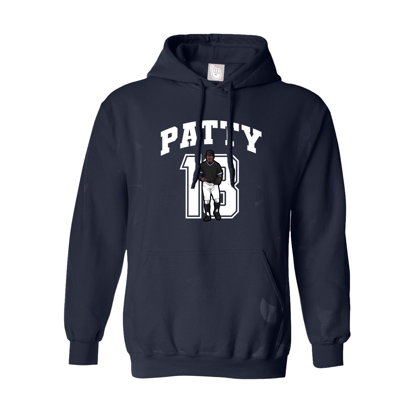 Youth Hoodie — Number in Navy