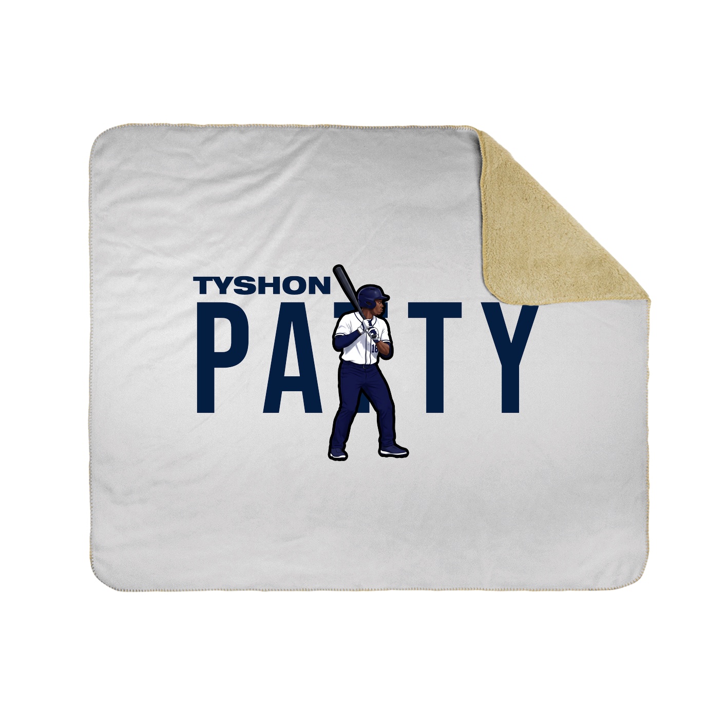 Throw Blanket — Player Name in White