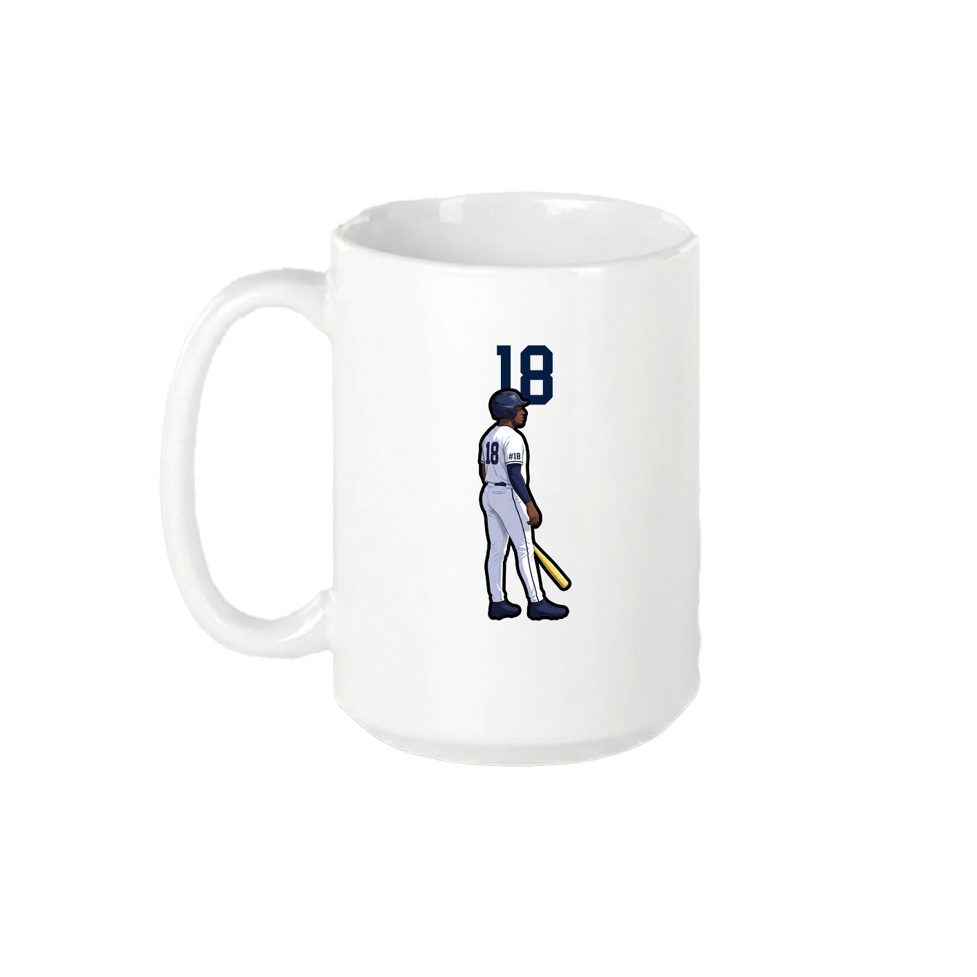 15oz Coffee Mug — Number Top in White