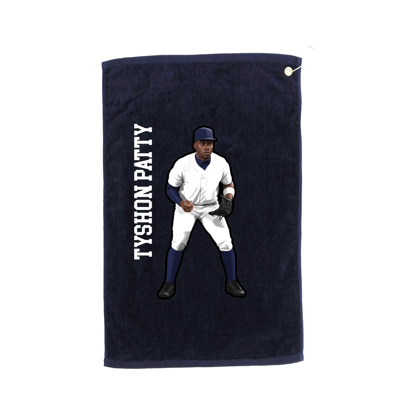 Golf Towel — Name Vertical in Navy
