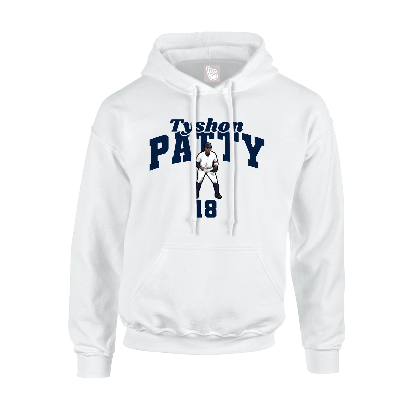 Youth Hoodie — Signature Arch in White