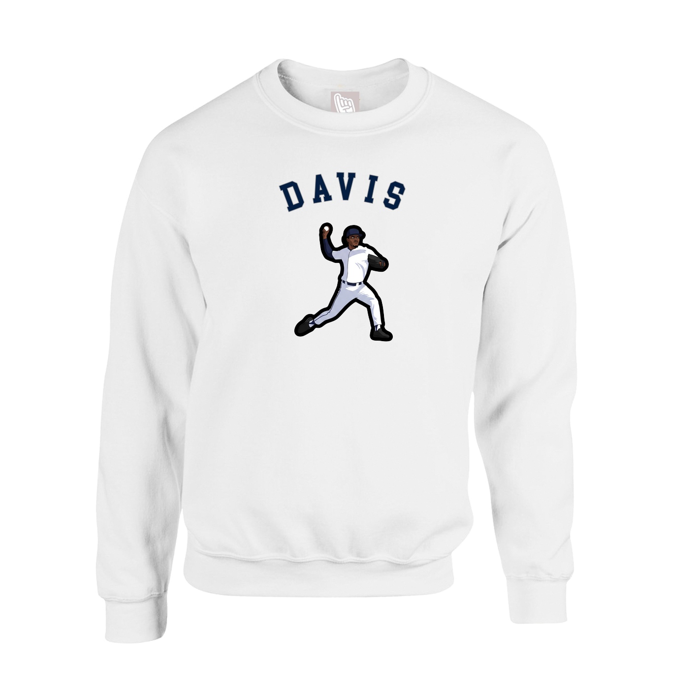 Fleece Crew — Shirsey Arch in White