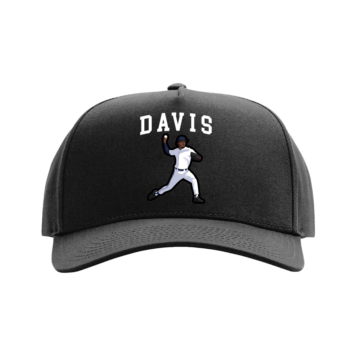 Full Fabric Five-Panel Champ Cap — Shirsey in Black