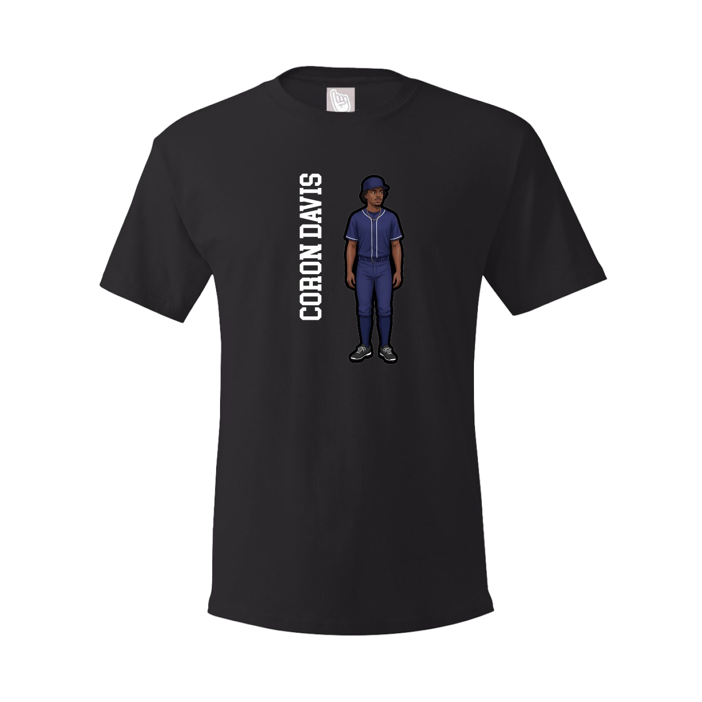 Youth Tee — Name Vertical in Black