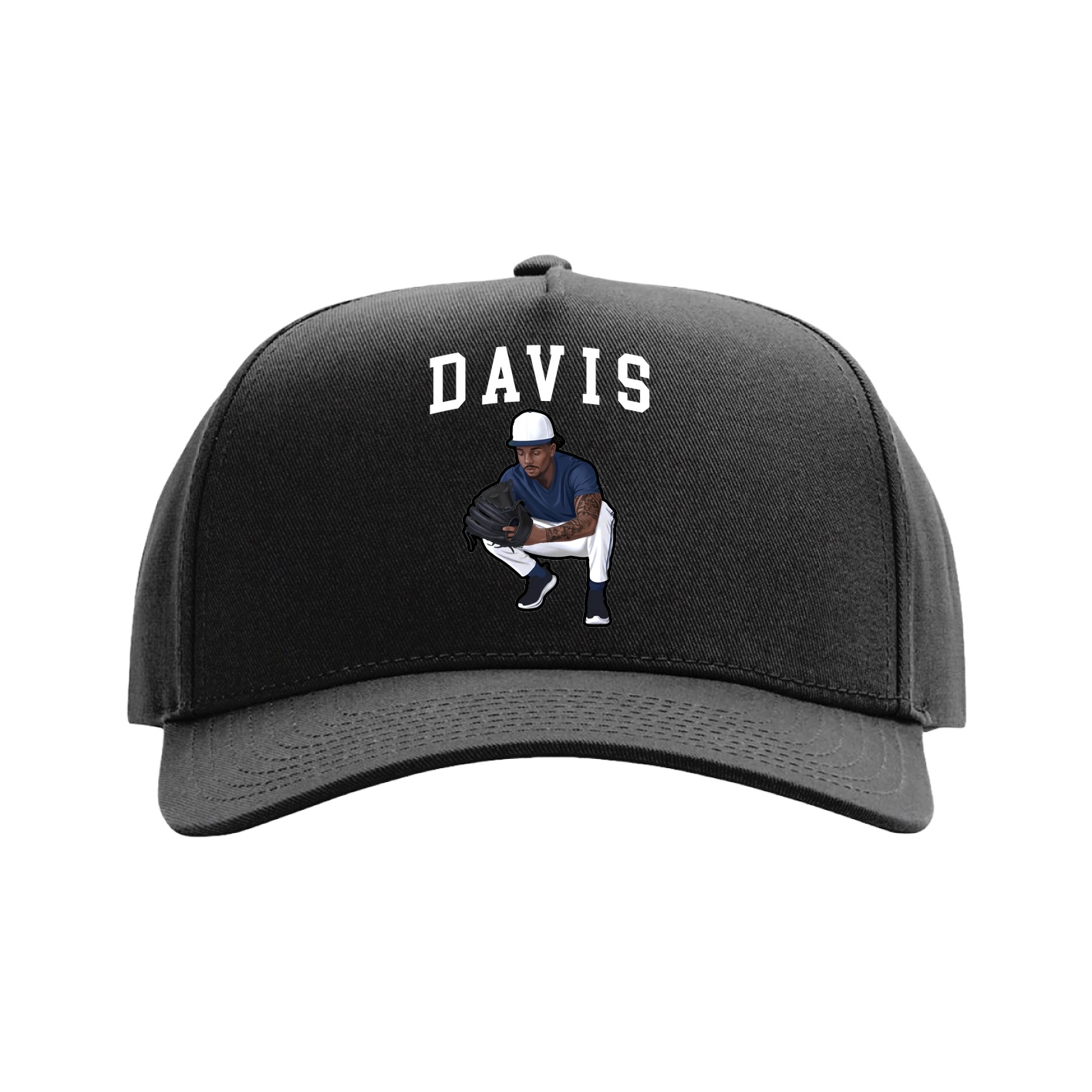 Full Fabric Five-Panel Champ Cap — Shirsey in Black