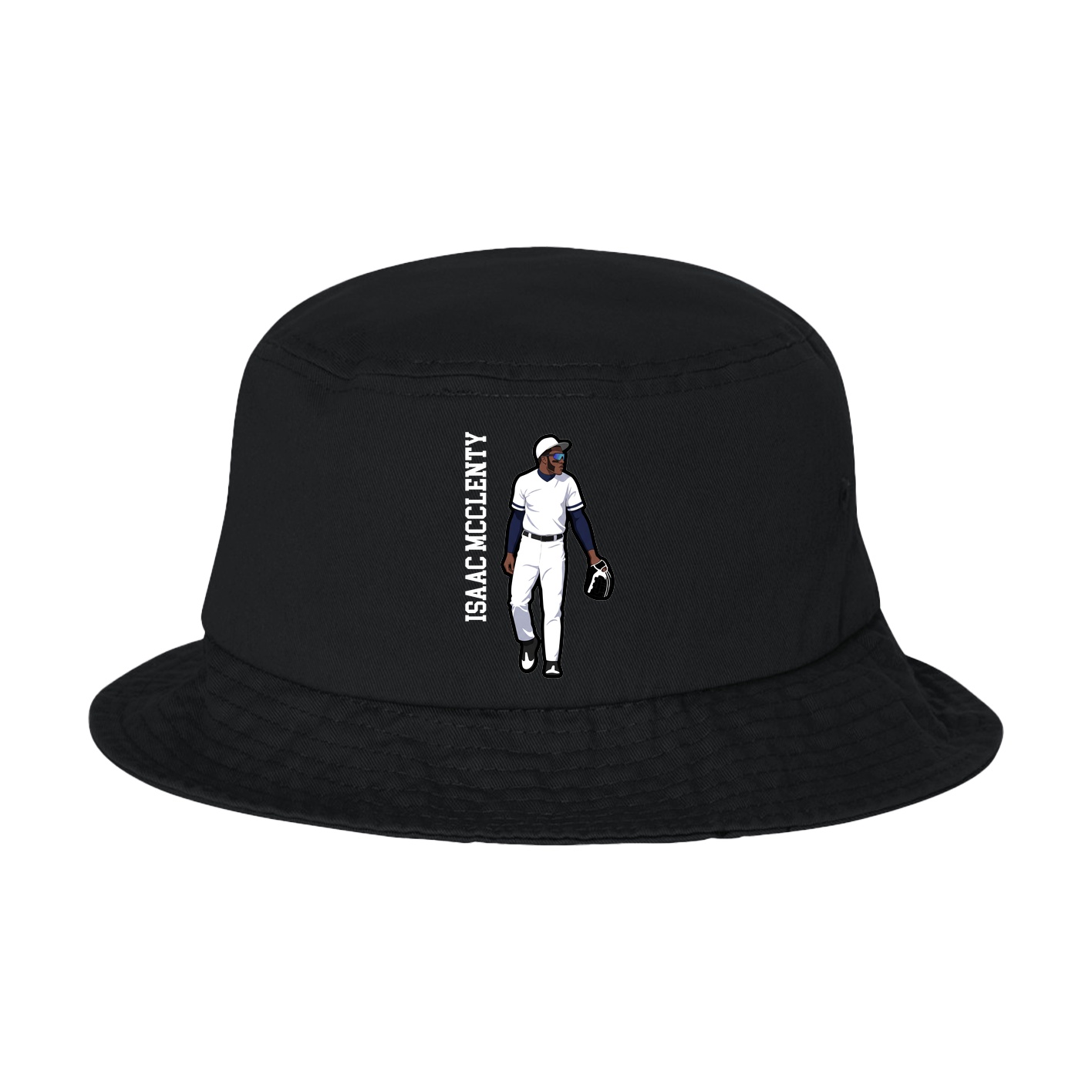 Bucket Cap — Name Vertical in Black