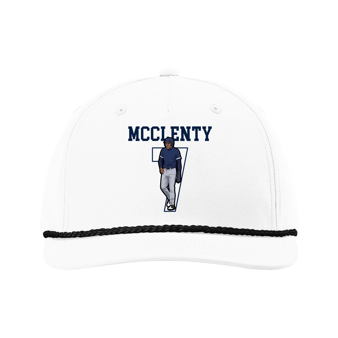 Five-Panel Classic Rope Cap — Shirsey in White
