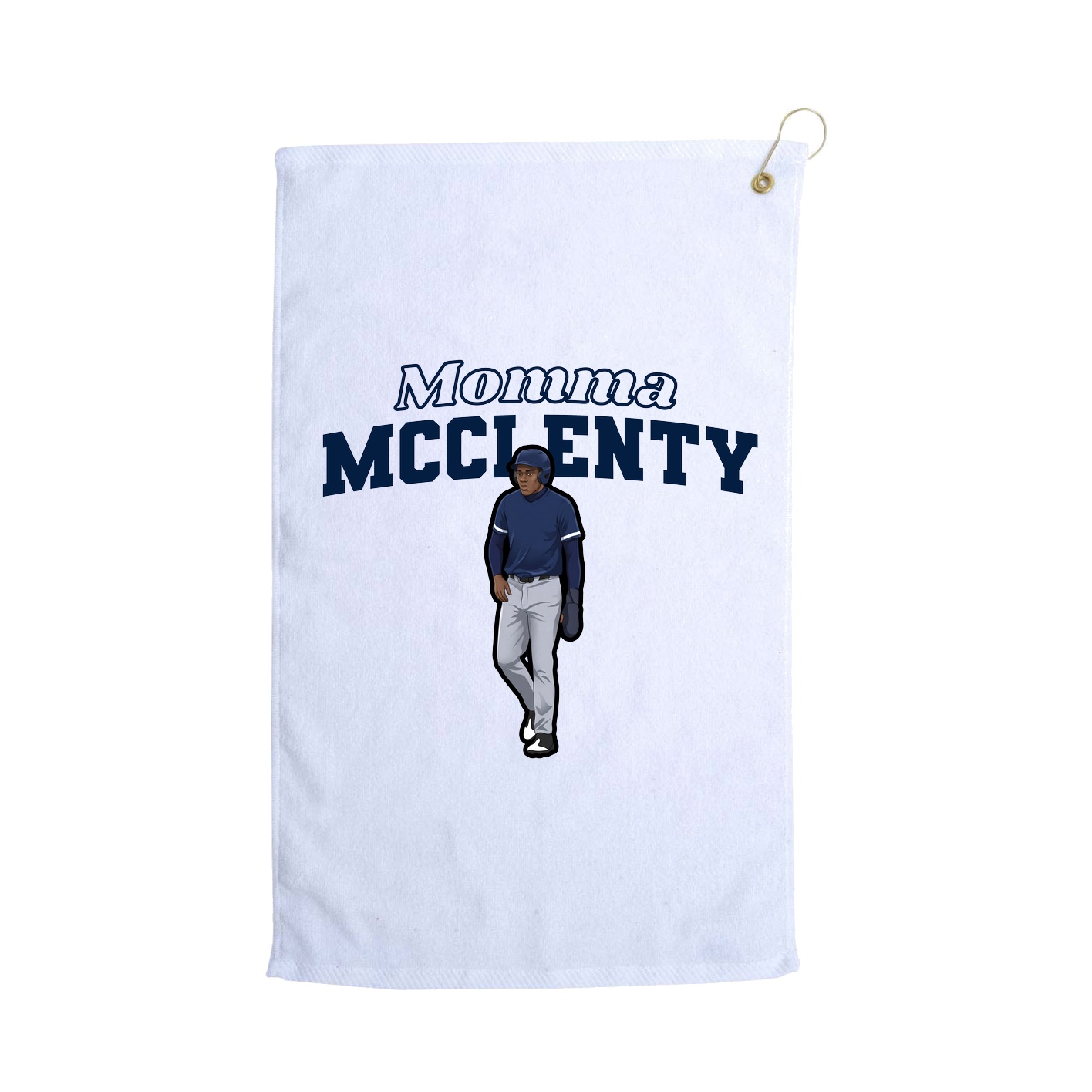 Golf Towel — Mothers Day Block in White