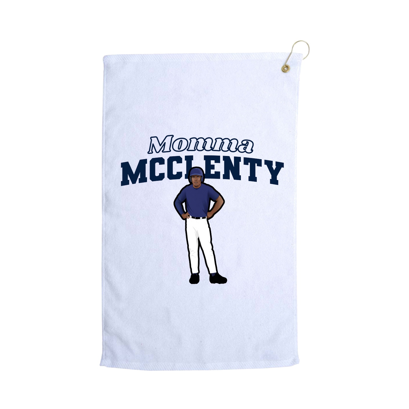 Golf Towel — Mothers Day Block in White