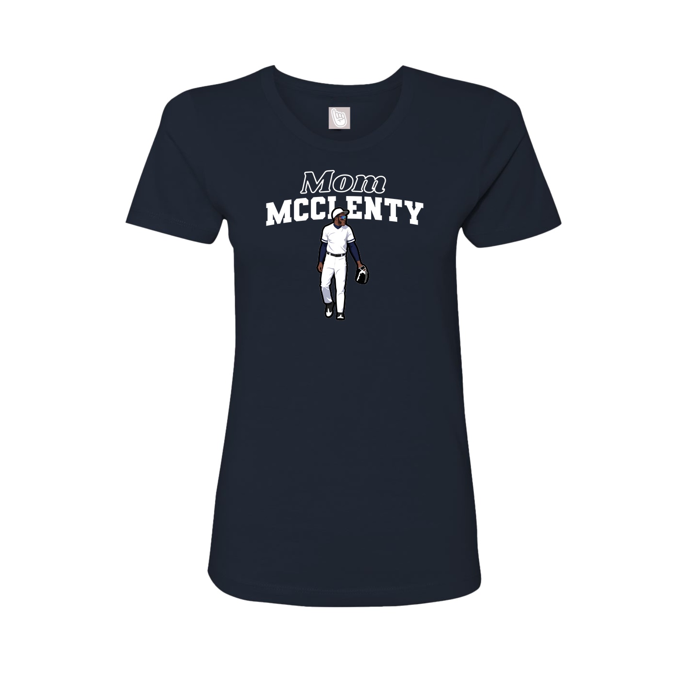 Womens Tee — Mothers Day Block in Navy