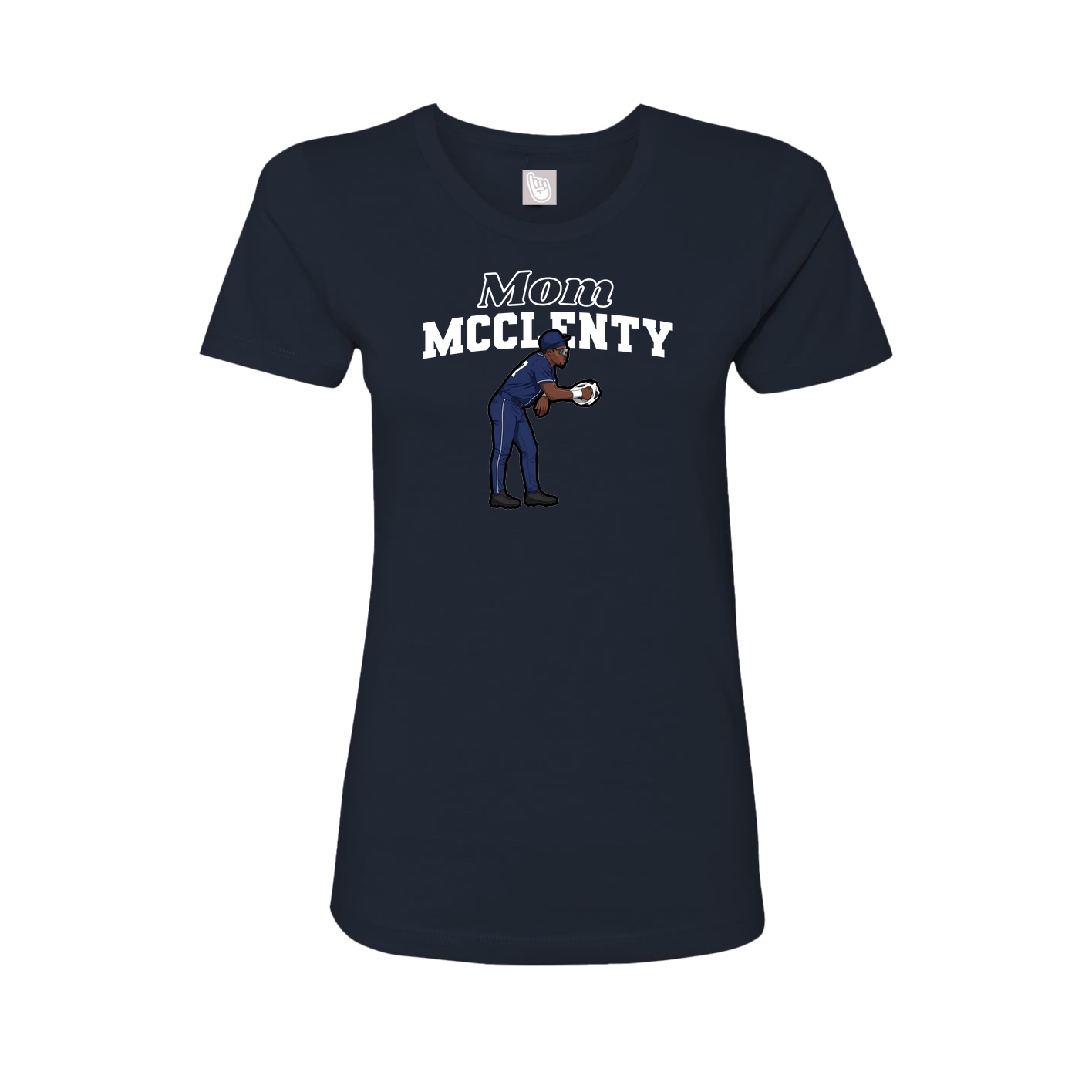 Womens Tee — Mothers Day Block in Navy