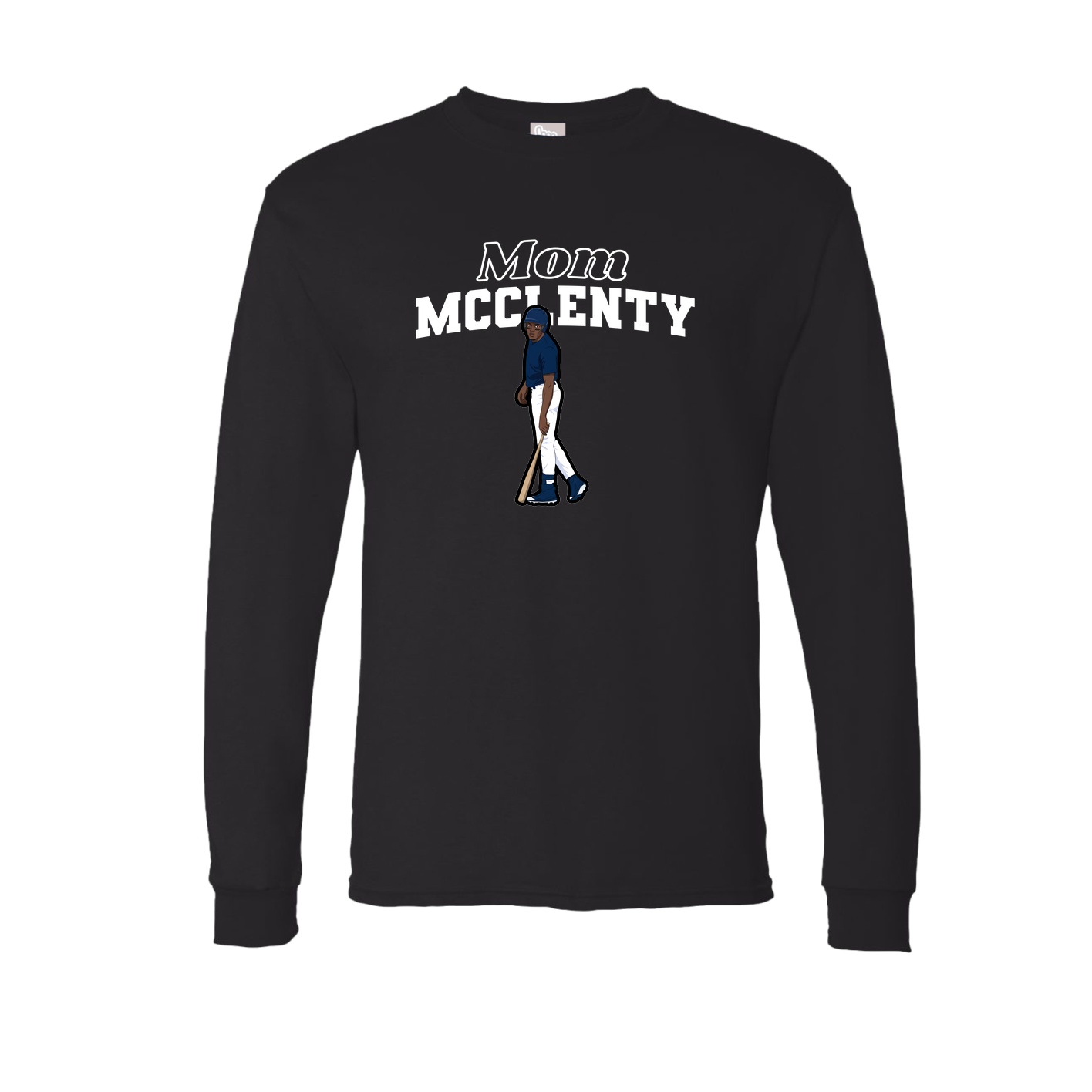 Long Sleeve Tee — Mothers Day Block in Black