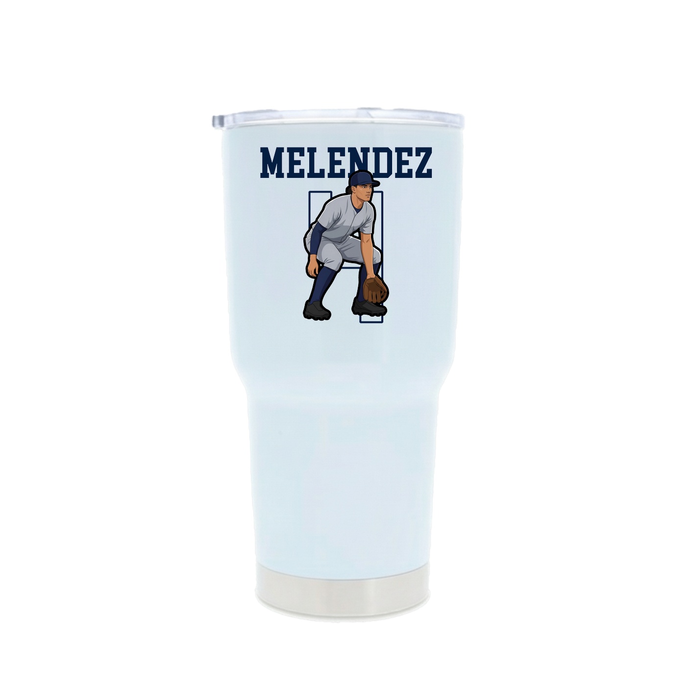 30oz Stainless Steel Tumbler — Shirsey in White