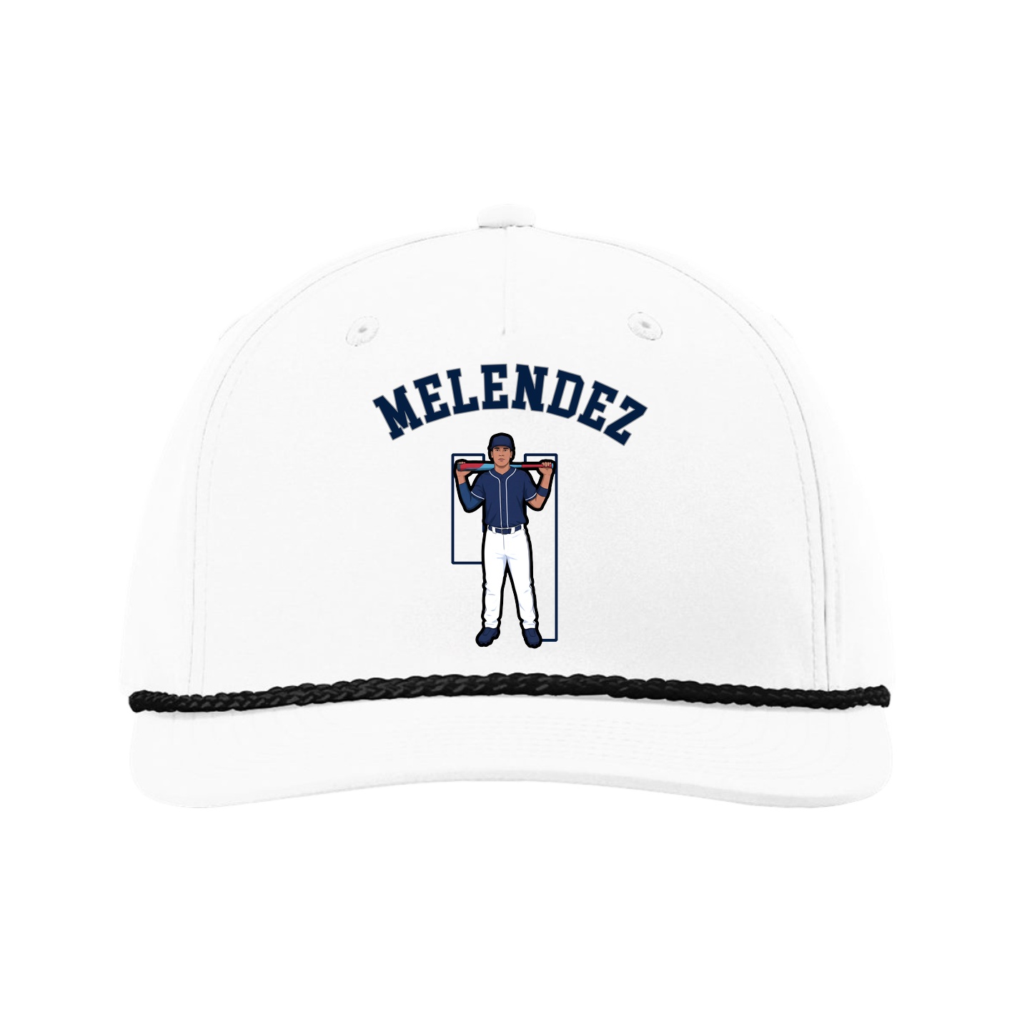 Five-Panel Classic Rope Cap — Shirsey Arch in White