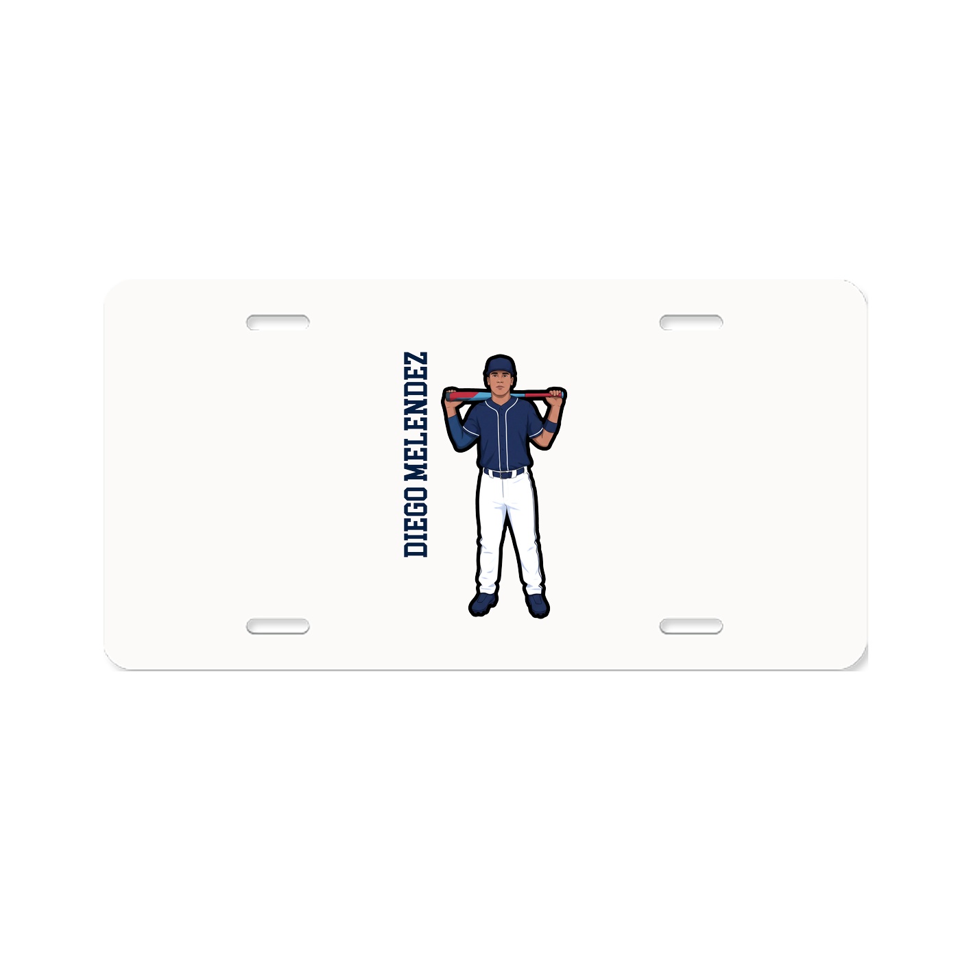 License Plate — Name Vertical in Classic