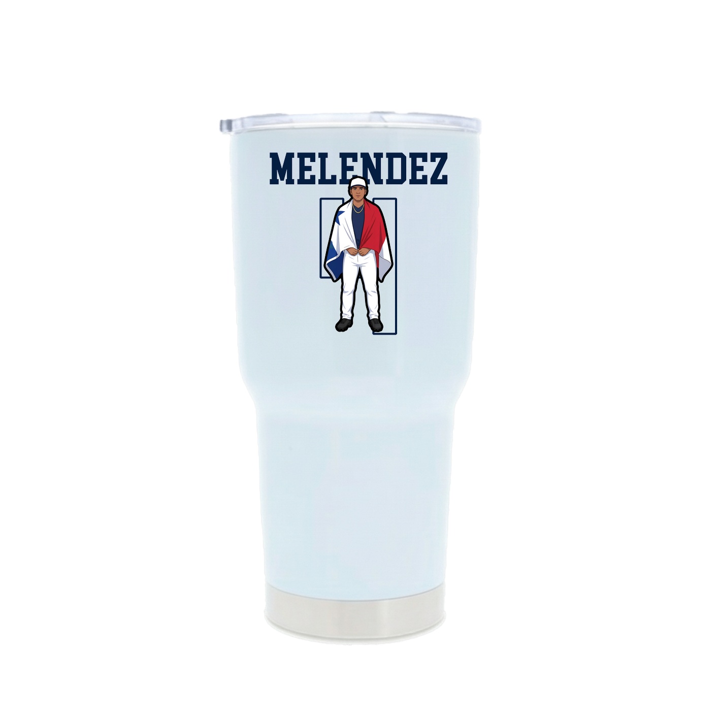 30oz Stainless Steel Tumbler — Shirsey in White