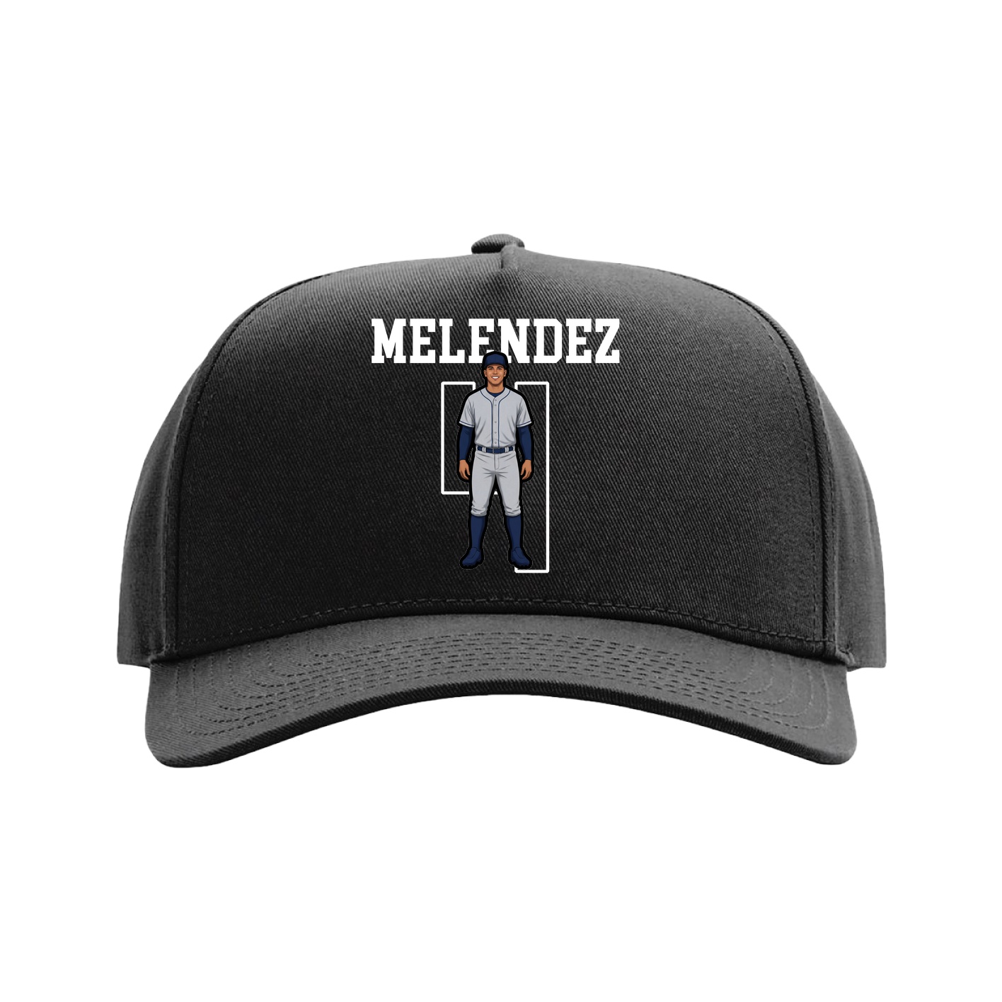 Full Fabric Five-Panel Champ Cap — Shirsey in Black