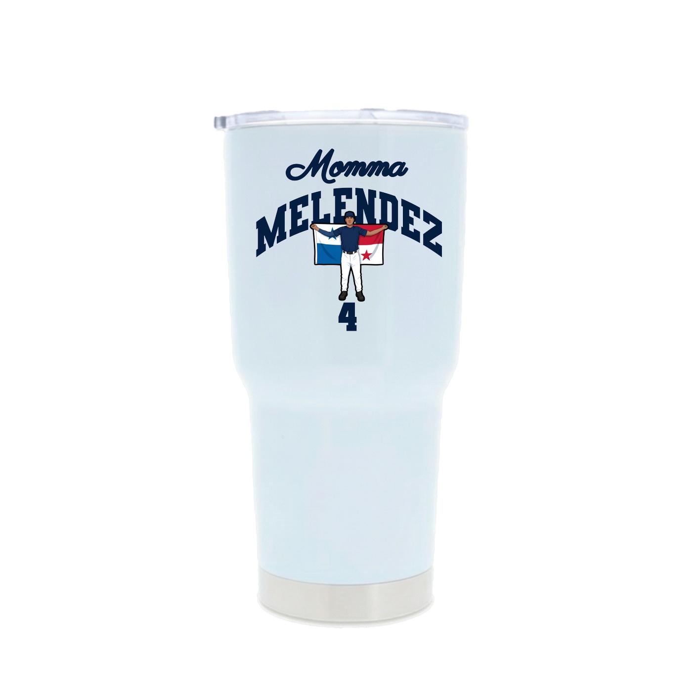 30oz Stainless Steel Tumbler — Mothers Day Arch in White