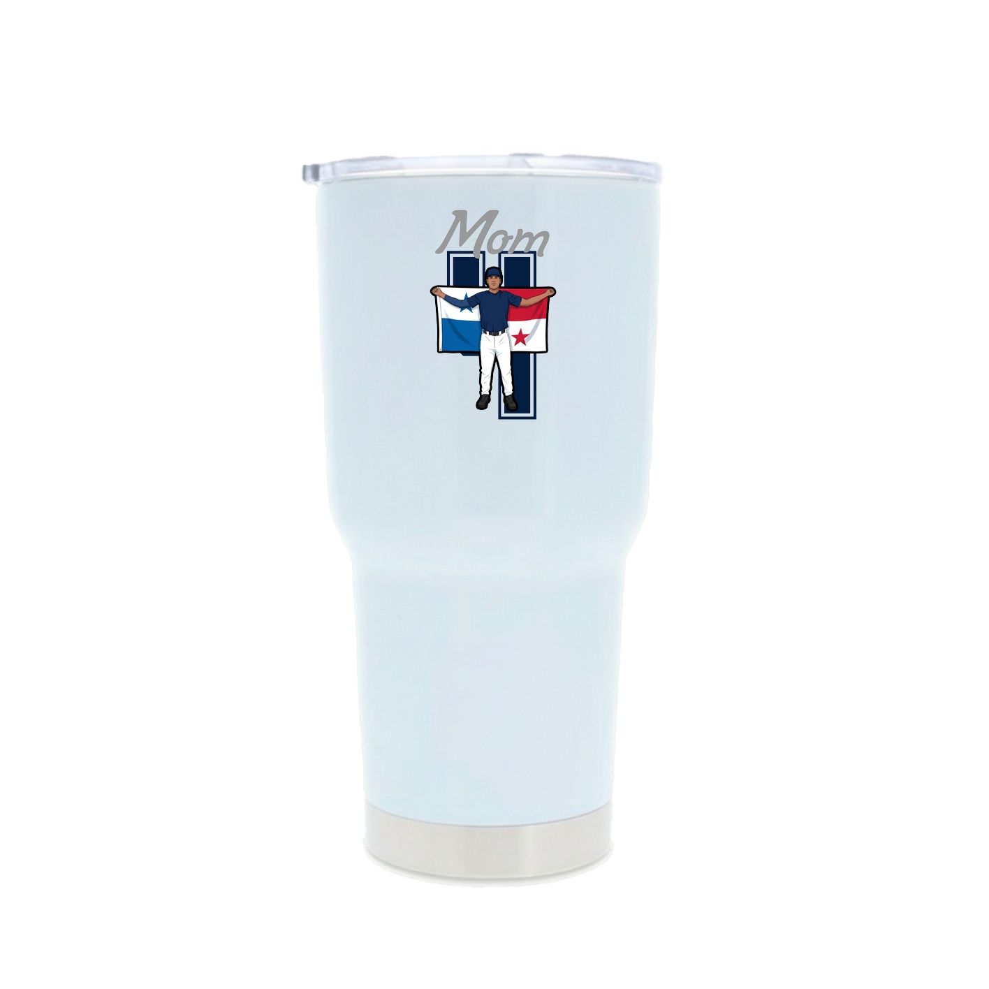 30oz Stainless Steel Tumbler — Mothers Day Shirsey in White