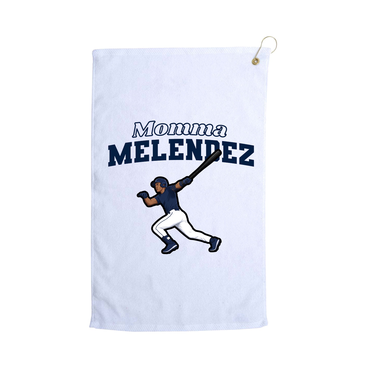 Golf Towel — Mothers Day Block in White