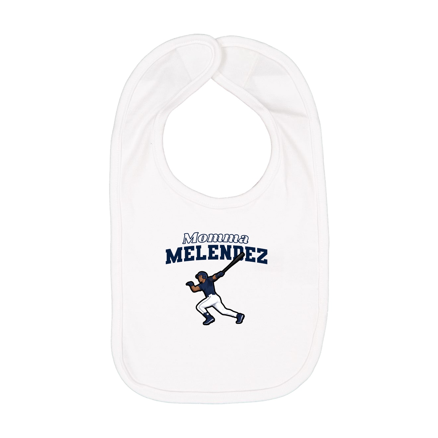 Infant Bib — Mothers Day Block in White