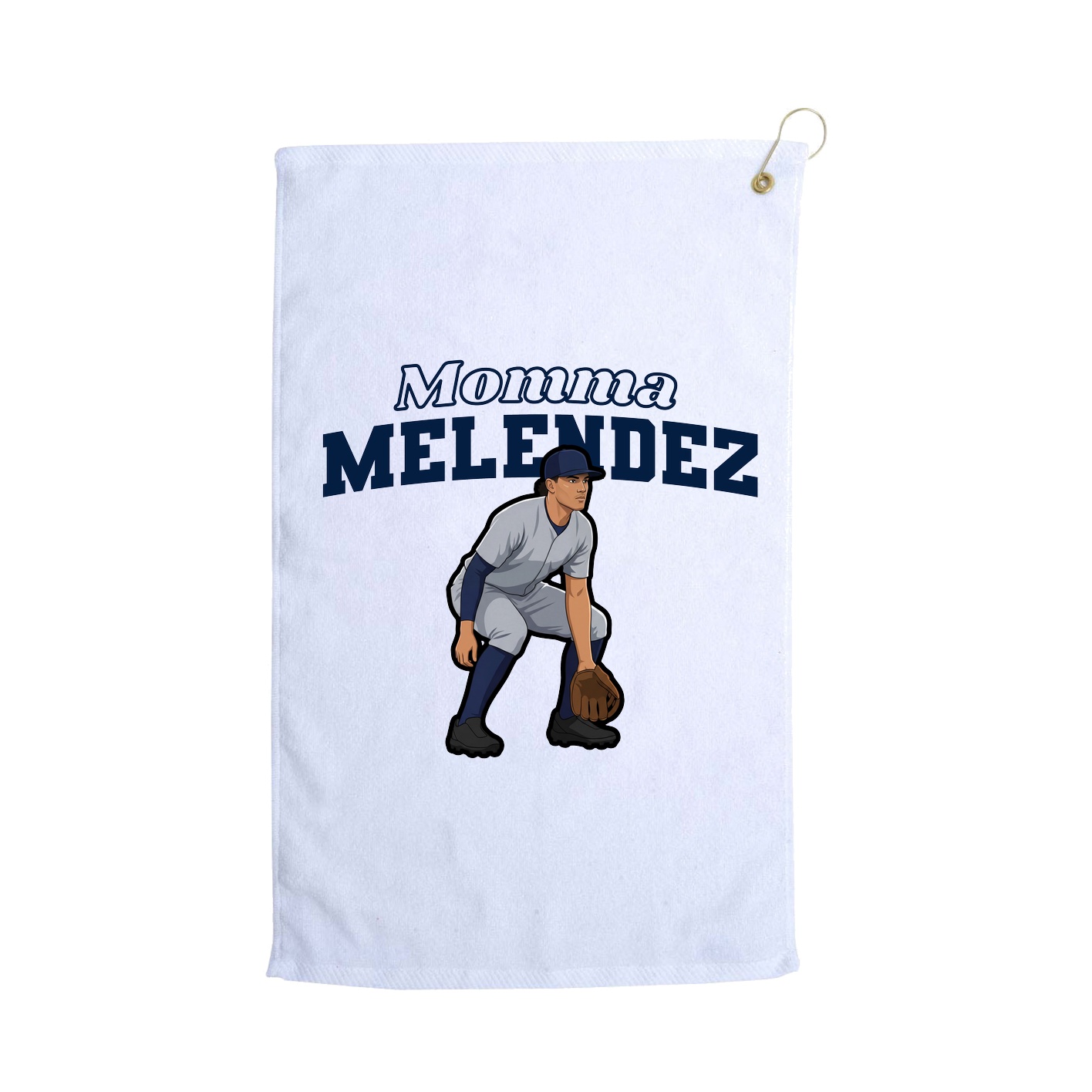 Golf Towel — Mothers Day Block in White