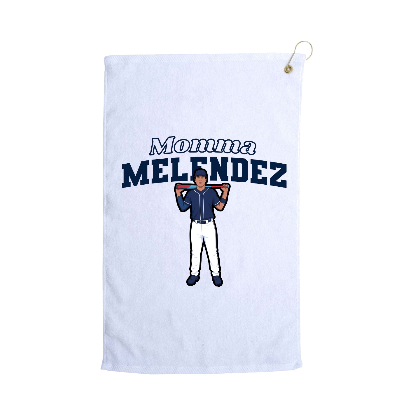 Golf Towel — Mothers Day Block in White